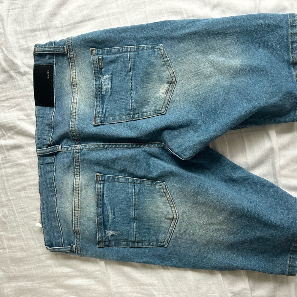 AMIRI Blue Relaxed Jeans with Natural Fading